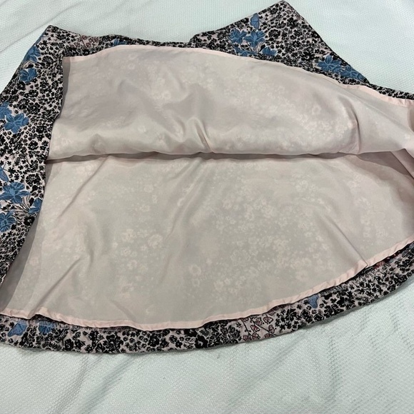 Loft Pink & Blue Floral Butterfly Print Mini A Line Skirt - Picture 6 of 8